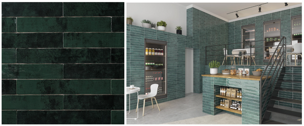 Zellige Emerald Green 2x16 Ceramic Tile