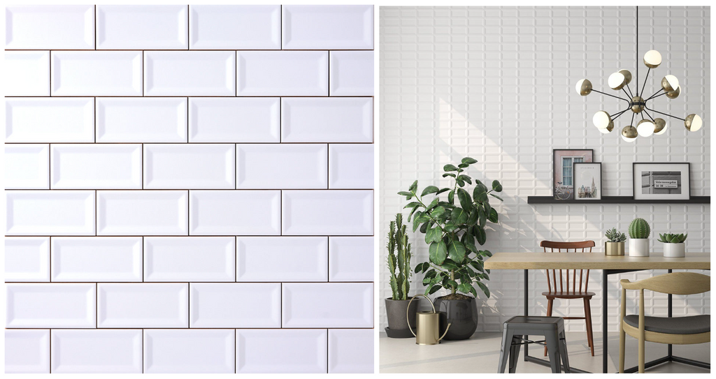 Timeless Ice White Reverse Beveled 3x6 Ceramic Tile