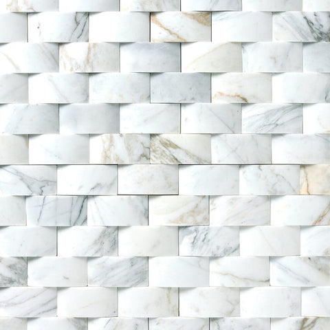 Calacatta Gold 3D Cladding Marble Mosaic