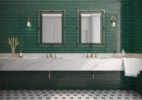 Chanelle Emerald Green 3x12 Glossy Ceramic Tile