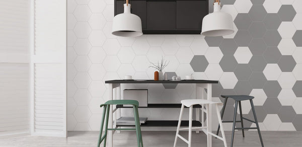 Madrid White 8x9 Hexagon Matte Porcelain Tile