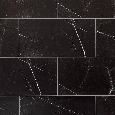 Nero Marquina 12x24 Marble Tile