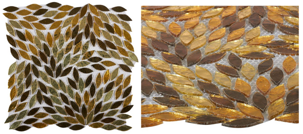 Newport Gold Leaf Glass Mosaic