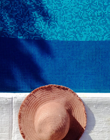 Pool with blue mosaic tile