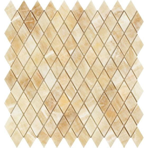 Honey Onyx Diamond Mosaic Tile