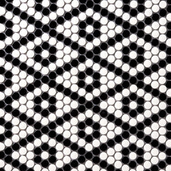 Simple Black and White Penny Round Ceramic Mosaic Tile