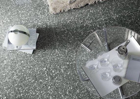 Flake Terrazzo Black 30x30 Porcelain Tile