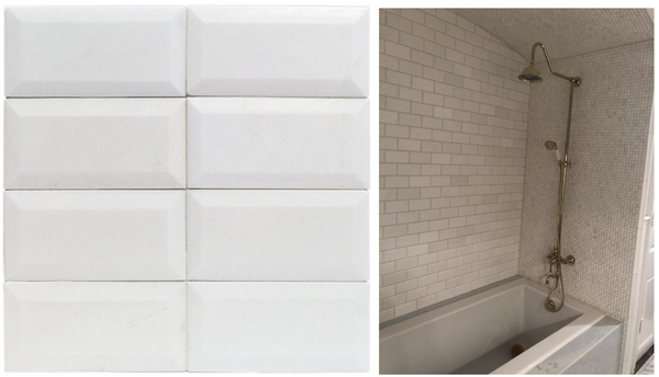 Thassos 3x6 Beveled Subway Tile