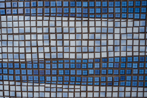 Blue mosaic tile