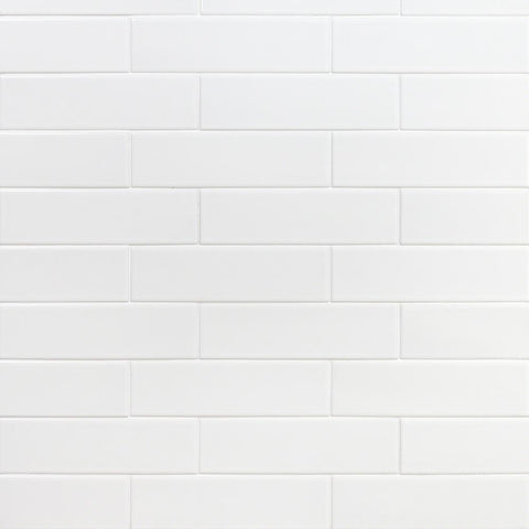 Ice White Matte Ceramic Subway Tile