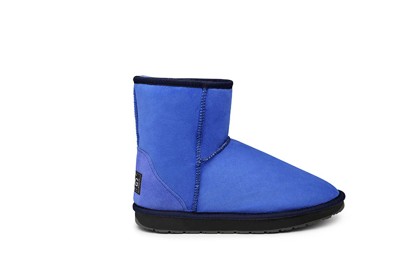 blue sheepskin boots