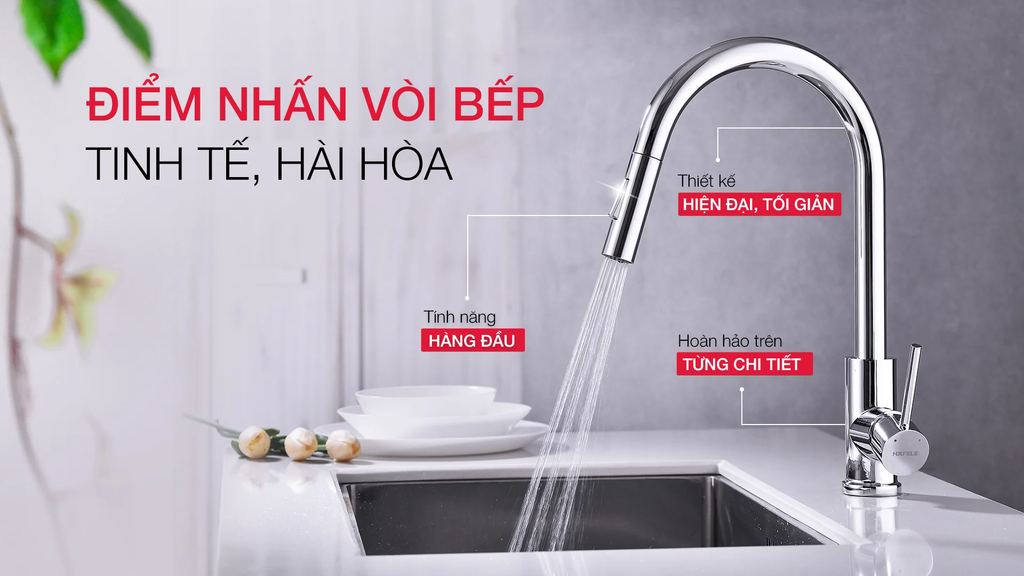 giới thiệu vòi bếp hafele