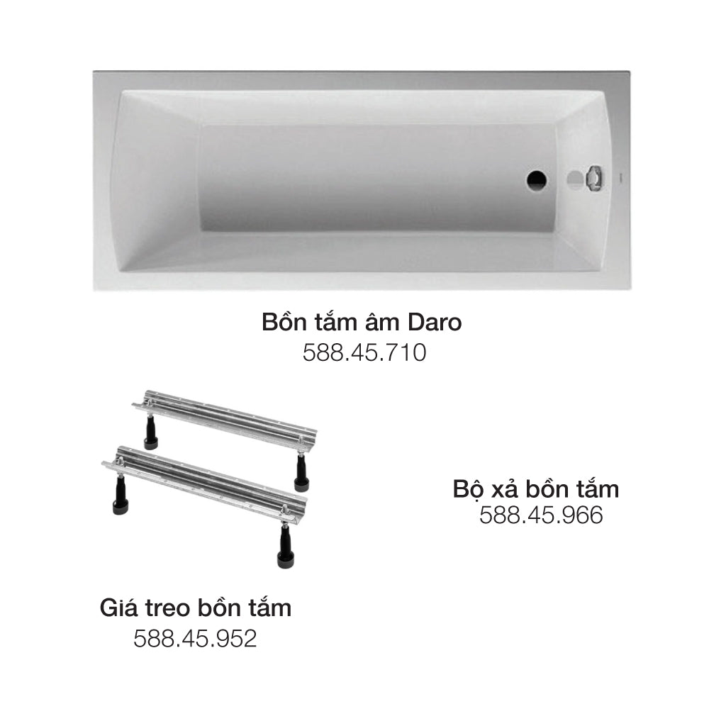 Bồn tắm lắp âm Daro 1700x700mm 588.45.370