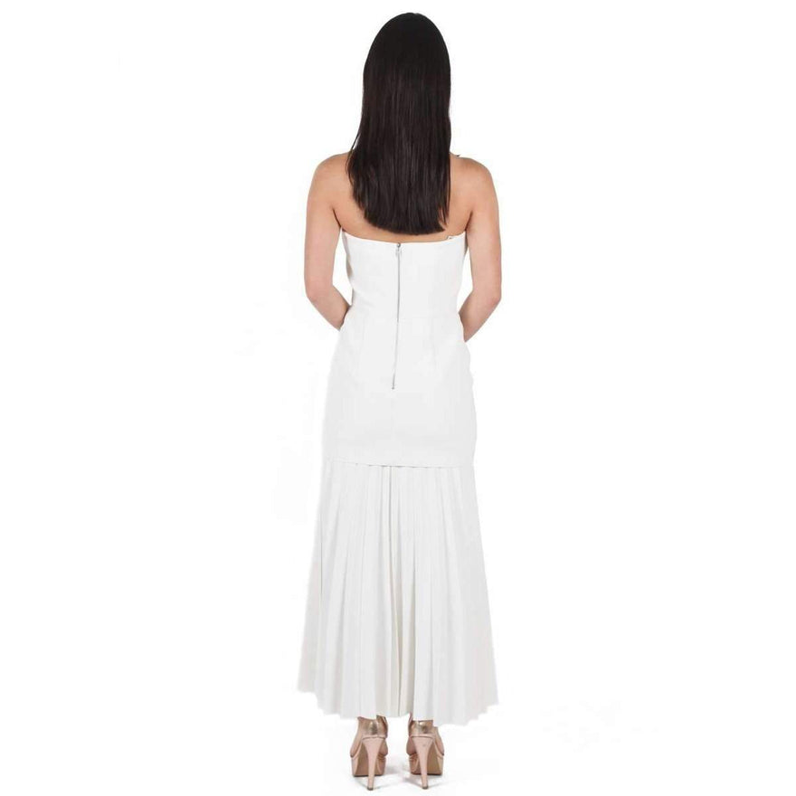 dion lee linear crepe pleat dress