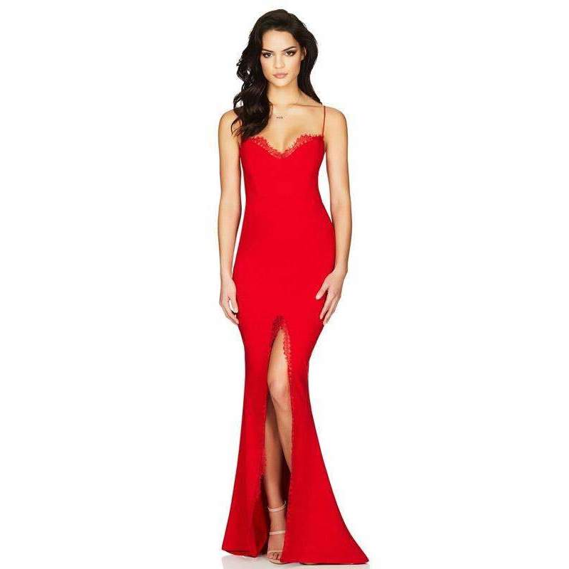 Nookie - Chloe Lace Gown Red | All The Dresses