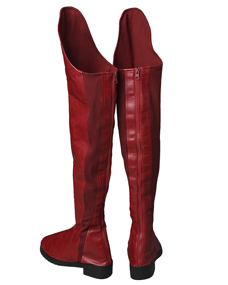 Supergirl Cosplay Boots Kara Zor El Danvers Boots Red Shoes Auscosplay 