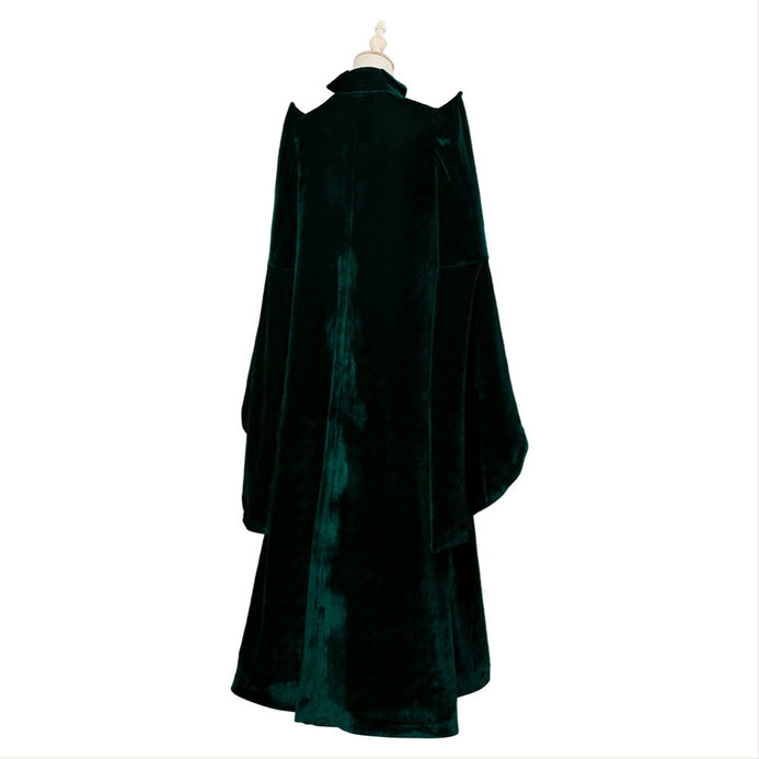 Minerva McGonagall Cosplay Costume Magic Robe Cape Green Cloak – Auscosplay