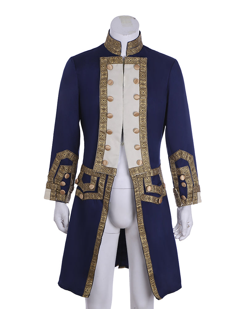 Mens 18th Century Tuxedo Royal Military Costume Colonial Jacket ...