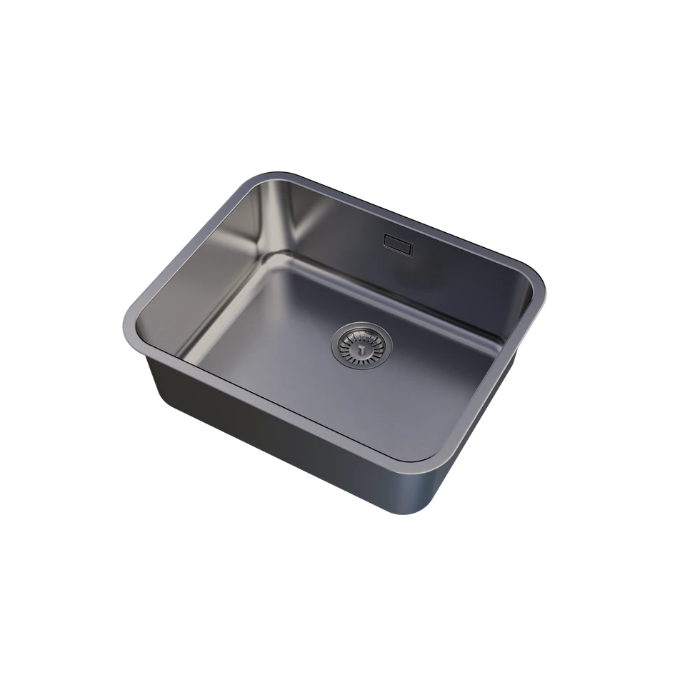 UKinox D 500/R50 Single Bowl Polished Stainless Steel Undermount kitchen sink