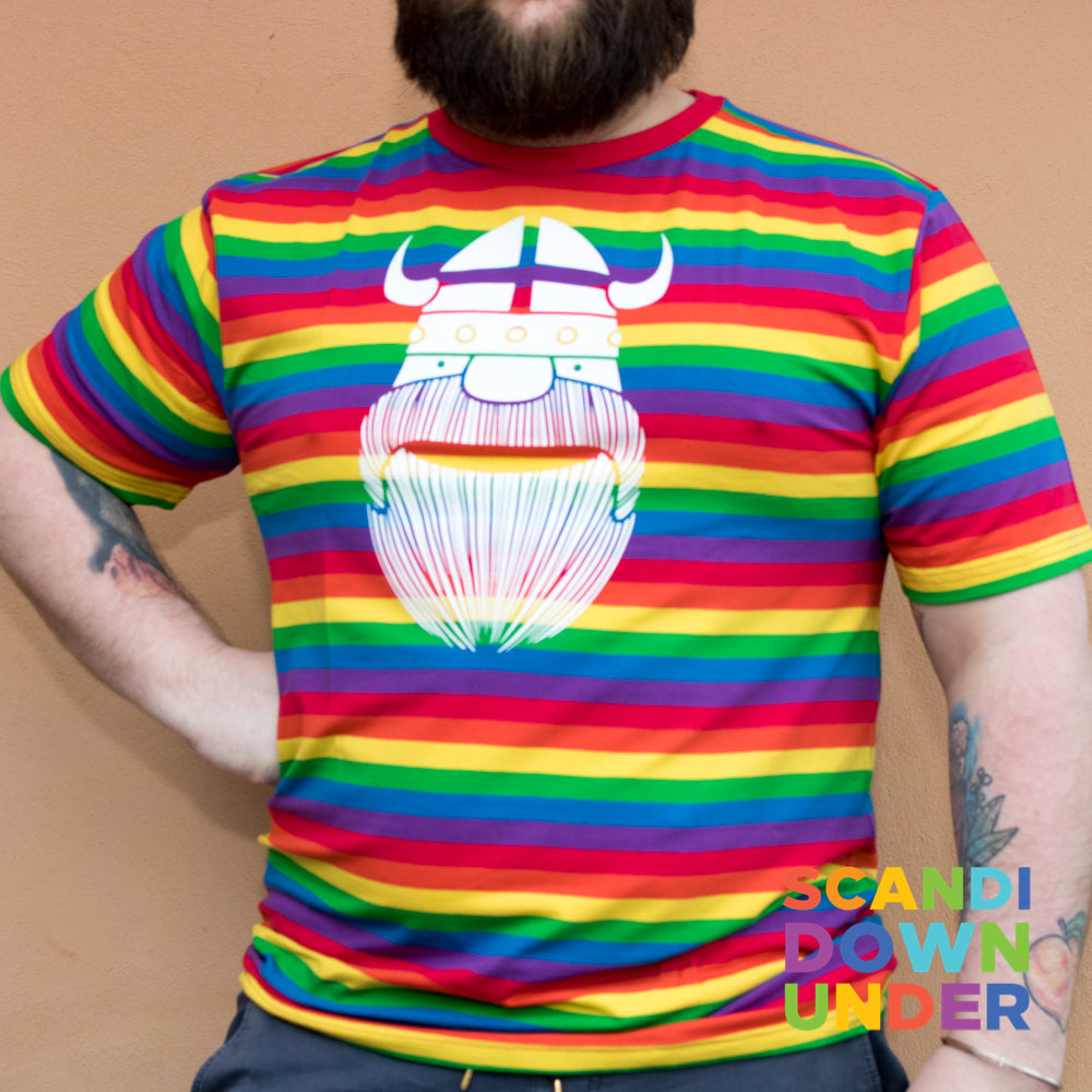 Danefae Erik the Viking Romper Suit - Rainbow Stripes
