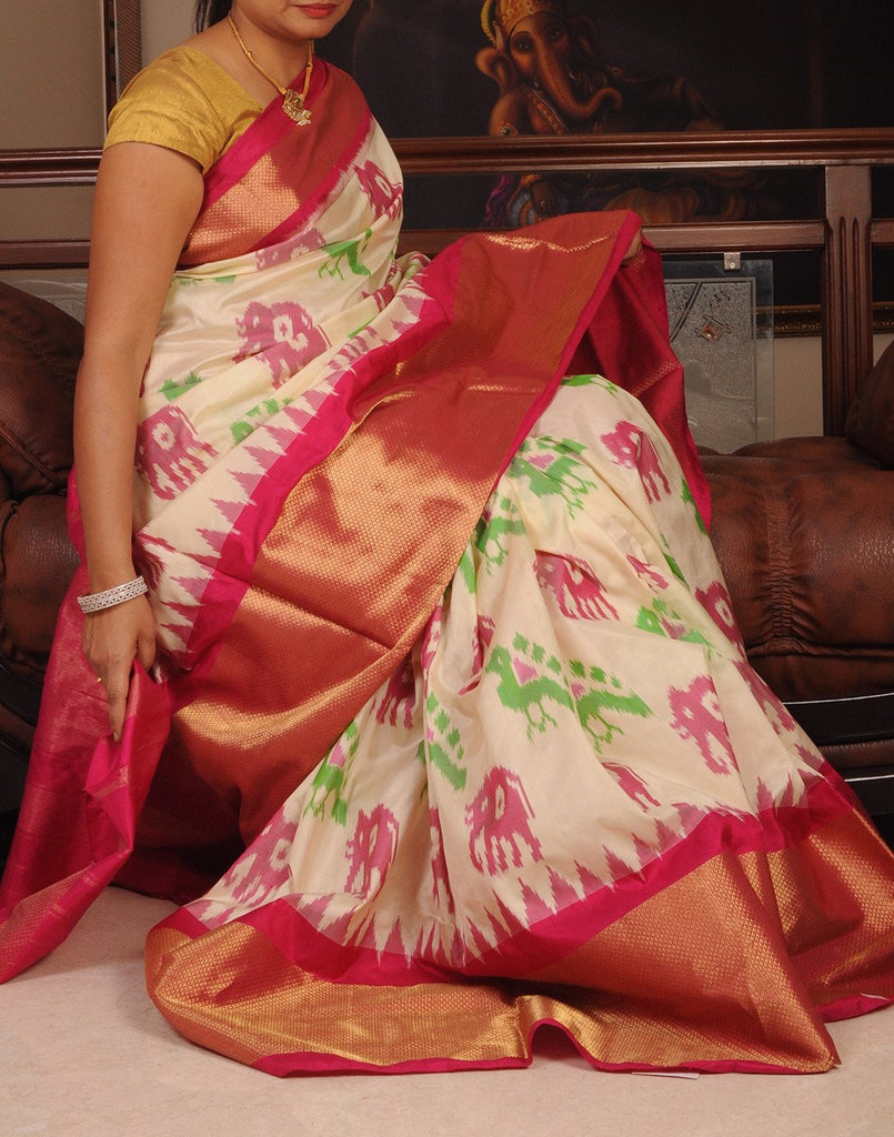 pure ikkat silk sarees