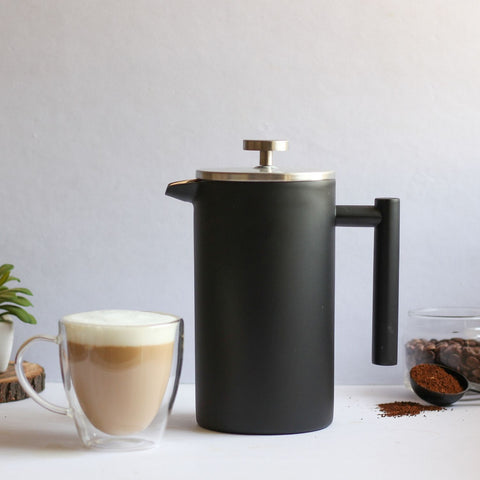 InstaCuppa Stainless Steel French Press Coffee Maker - Perfect for Making Coffee Cappuccinos