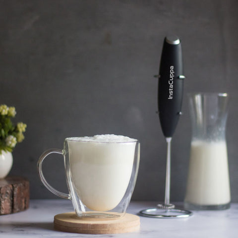 InstaCuppa Premium Milk Frother with Stand - Perfect for Frothing Milk