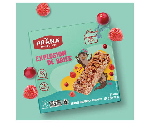 prana granola bar berry explosion organic
