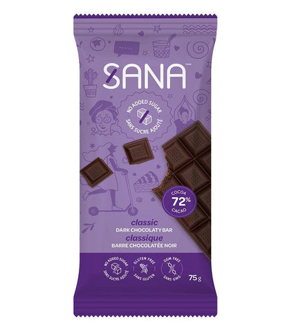 barre chocolatée noire classique Sana