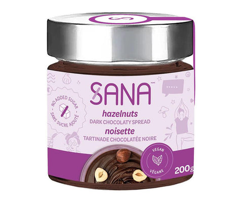 tartinade chocolatée noire noisette Sana