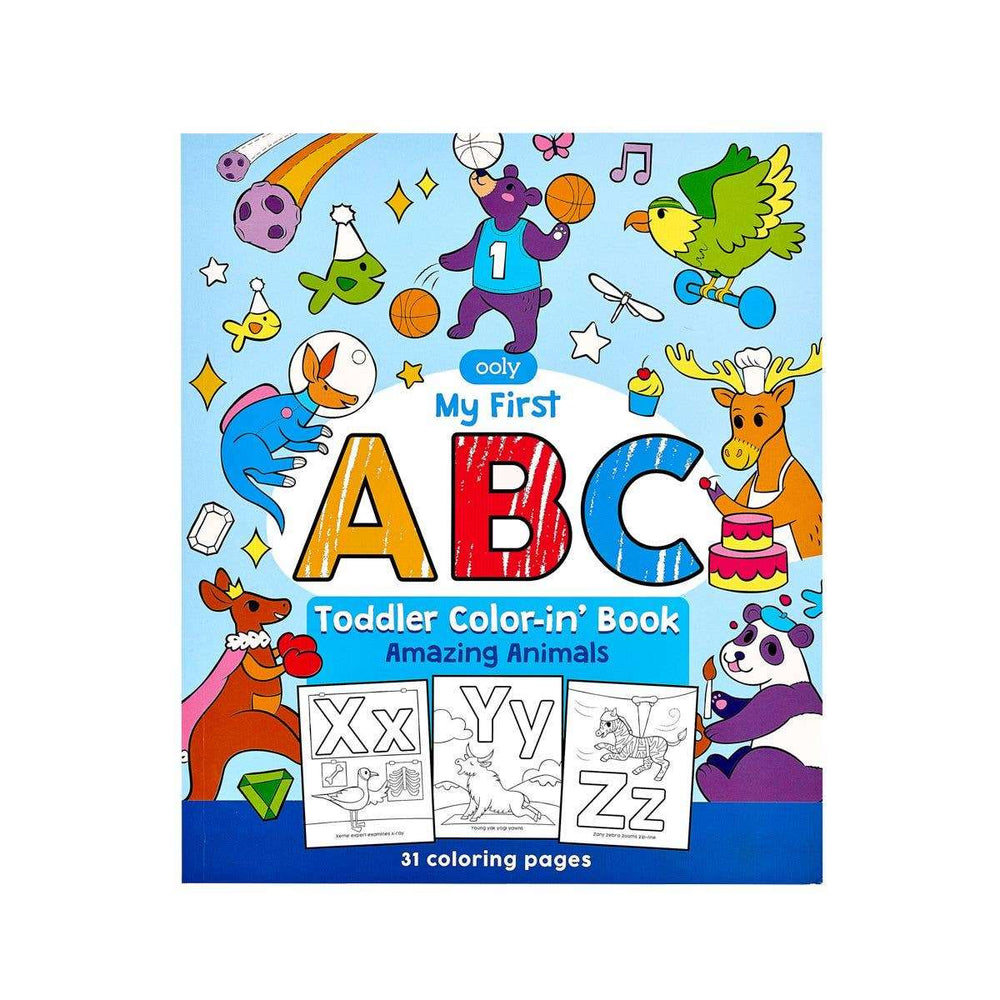 Dry Erase Coloring Book with Reusable Stickers- Animals Around the World -  The Piggy Story