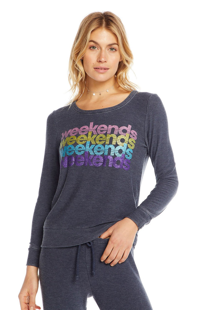 Chaser Cozy Knit Long Sleeve Pullover - Weekends | Eden Lifestyle