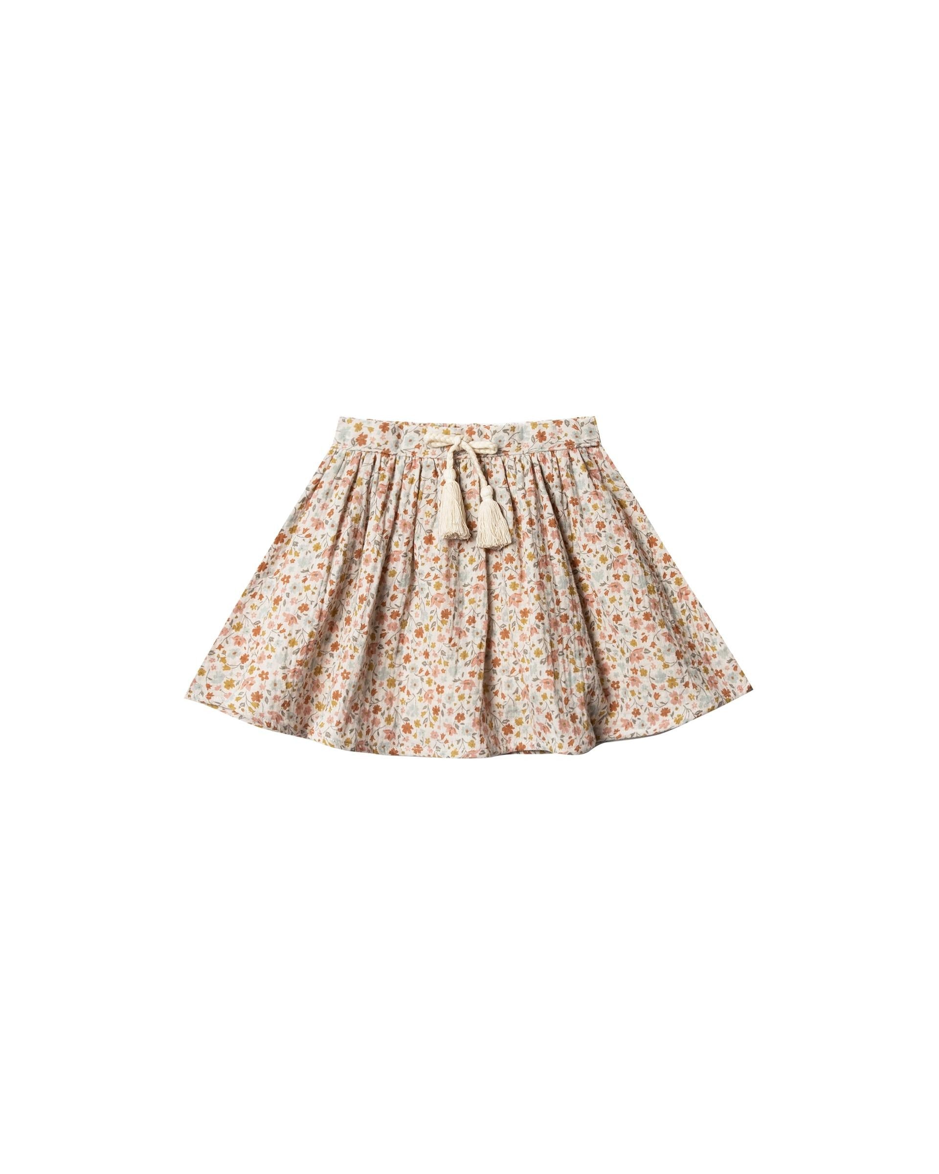 Rylee & Cru Flower Field Mini Skirt Natural | Eden Lifestyle