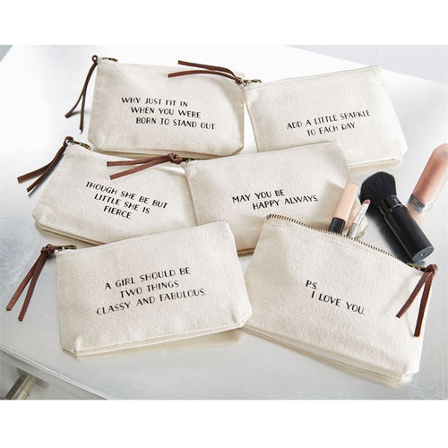 Mud Pie - Canvas Makeup Bags