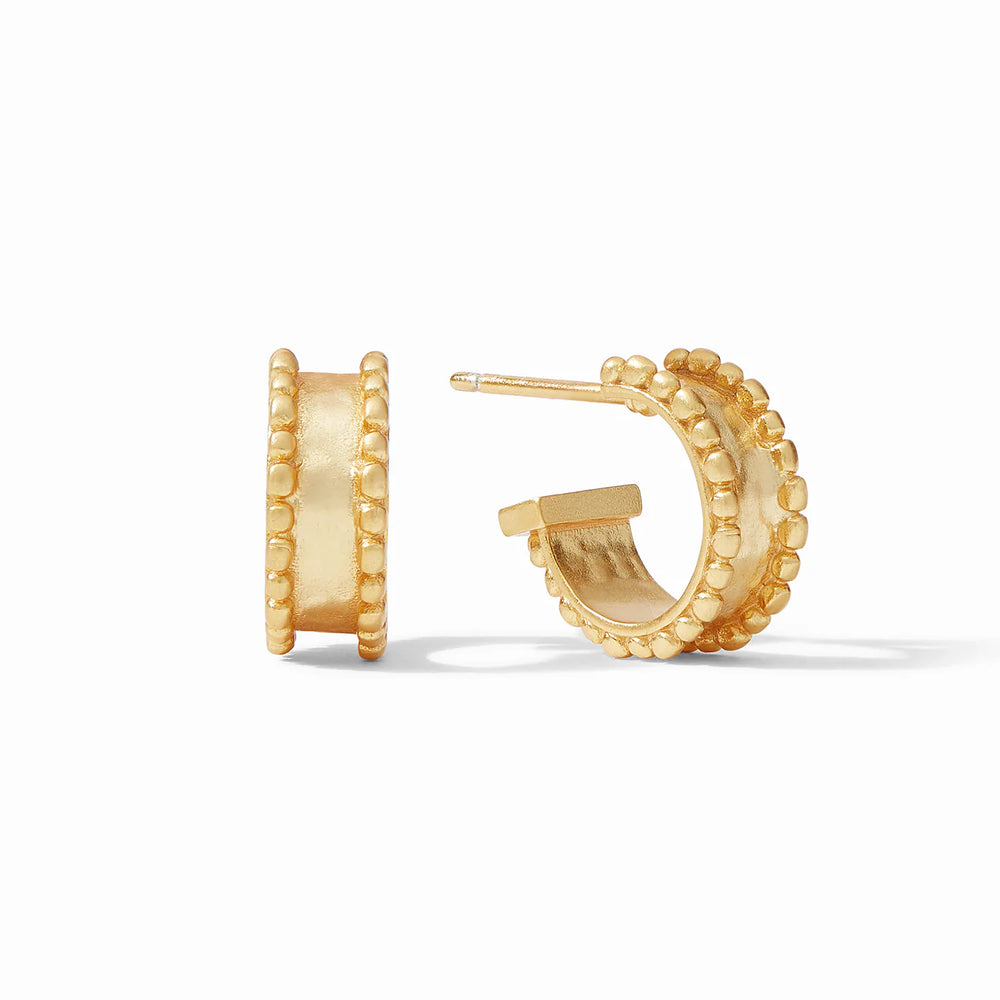Julie Vos Marbella Hoop and Charm Earring Iridescent Clear Crystal - Eden Lifestyle