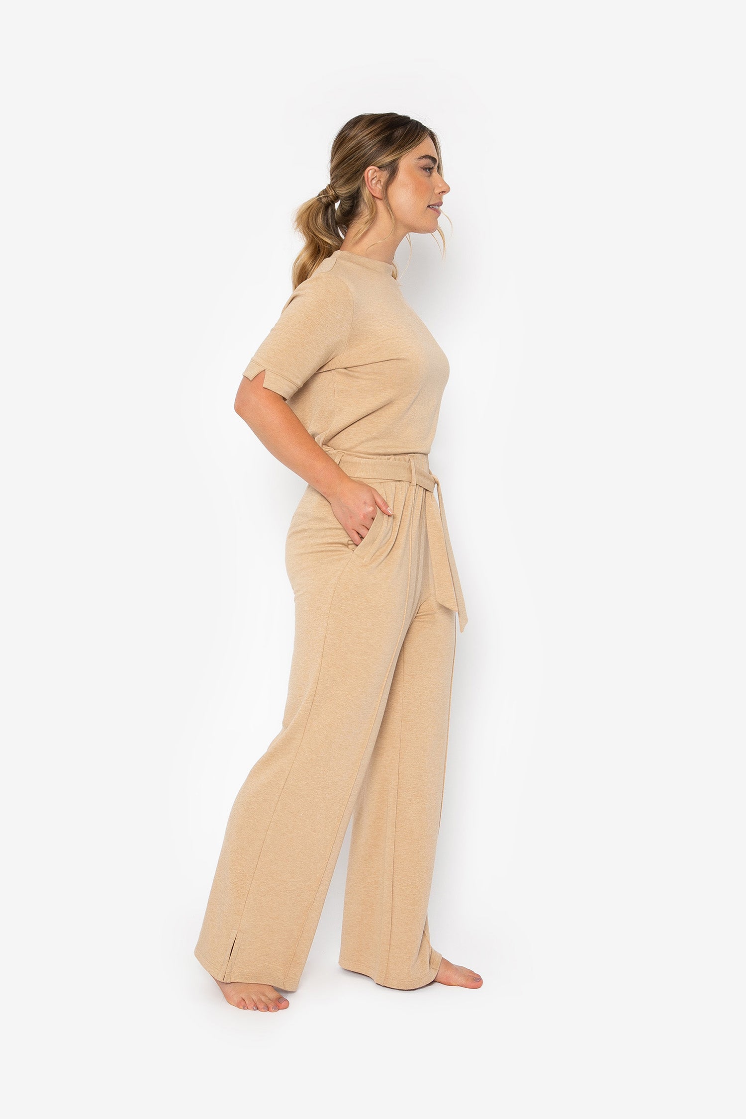 Juno Wide Trousers in Camel