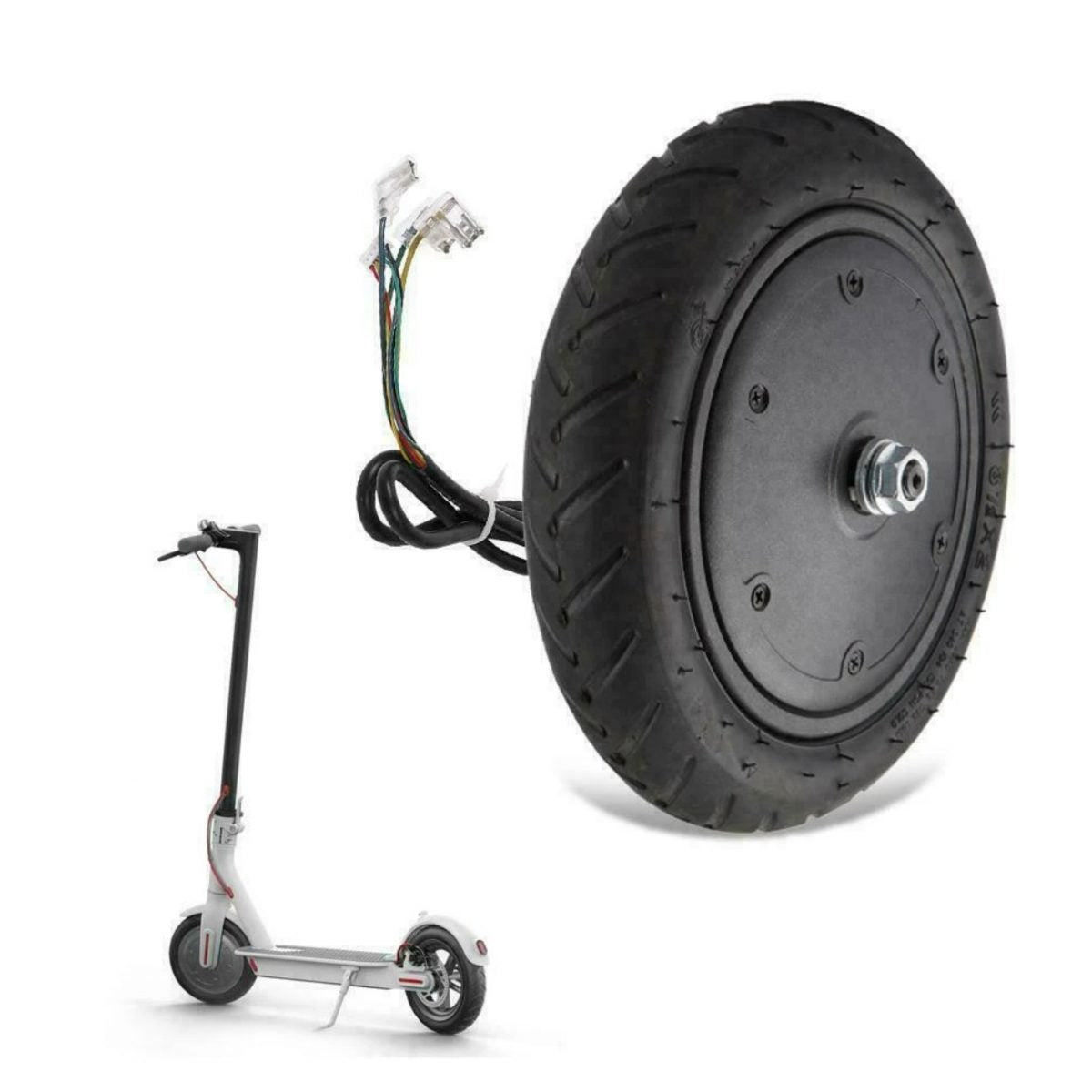 Roue de pneu solide 200x50 avec moyeu en alliage pour Xiaomi Ninebot Segway  ES1 ES2 ES4, pièces de roues sans chambre à air pour Scooter électrique