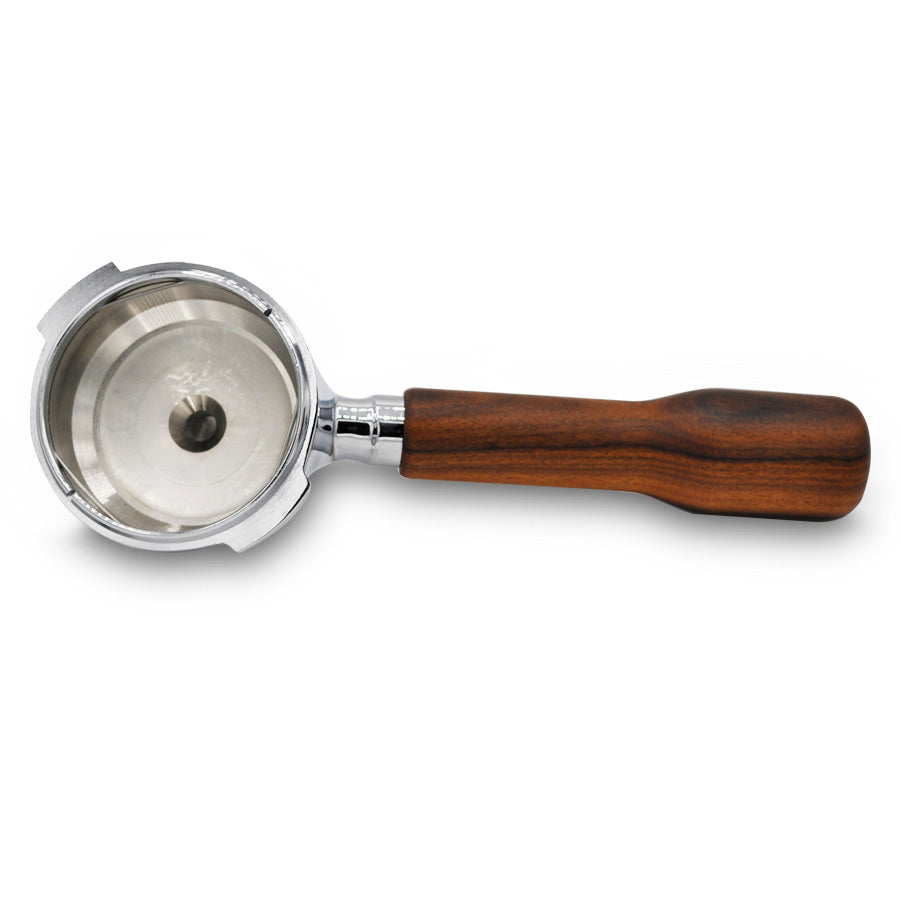 Pasquini/Bezzera Spouted Portafilter Rosewood Handle w/ Filter Basket