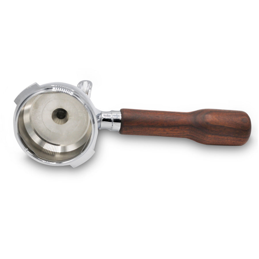 Pasquini/Bezzera Spouted Portafilter Rosewood Handle w/ Filter Basket