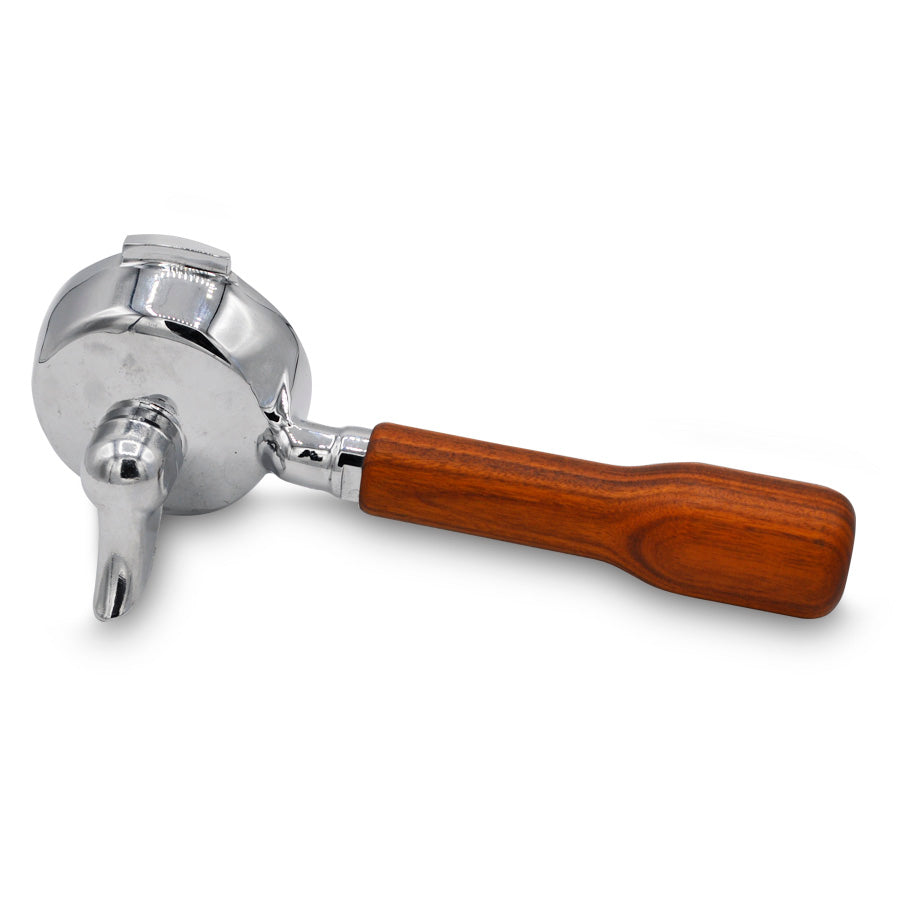 E61 Spouted Portafilter Rosewood Handle w/ Filter Basket