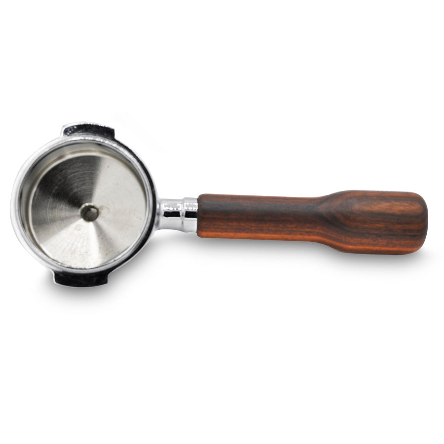 E61 Spouted Portafilter Rosewood Handle w/ Filter Basket