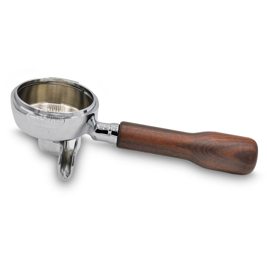 E61 Spouted Portafilter Rosewood Handle w/ Filter Basket