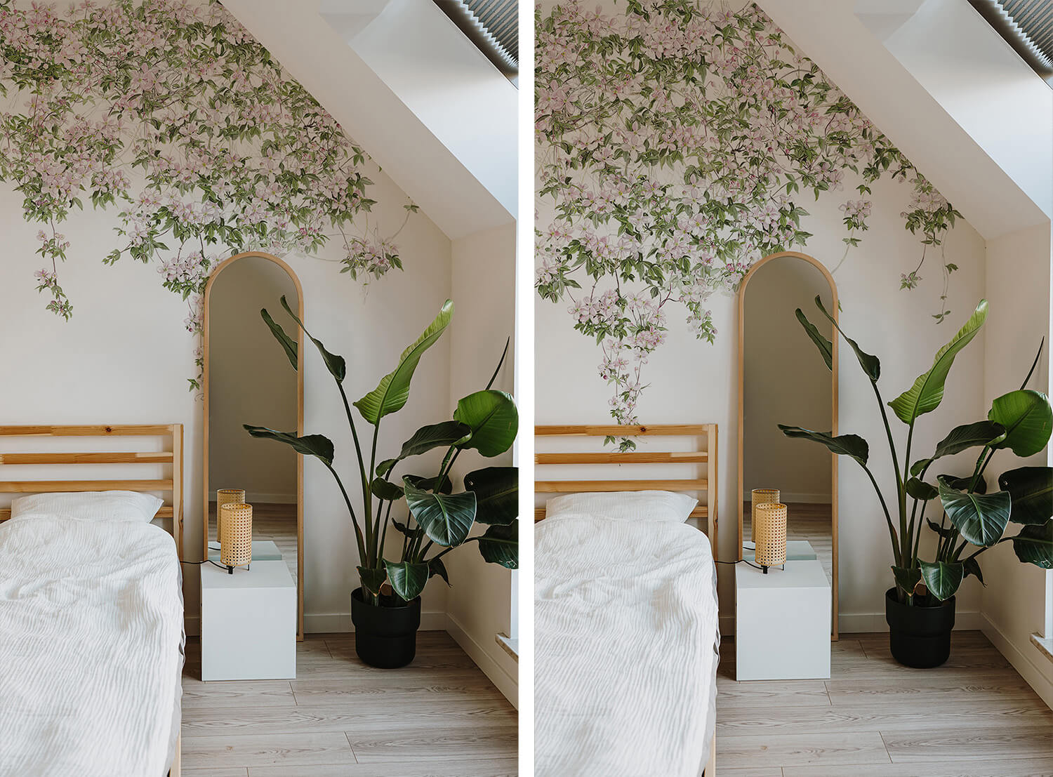 Flowers hanging mural in different custom sizes