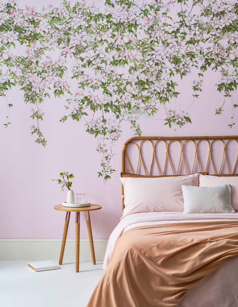 Papel de parede de Sian Zeng Clematis em rosa