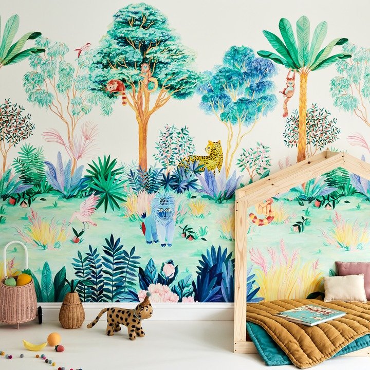 Sian Zeng Dschungel Wandbild in Farbe
