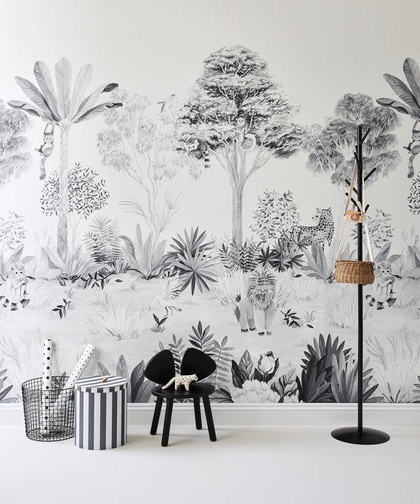 Sian Zeng Jungle Mural i Grey