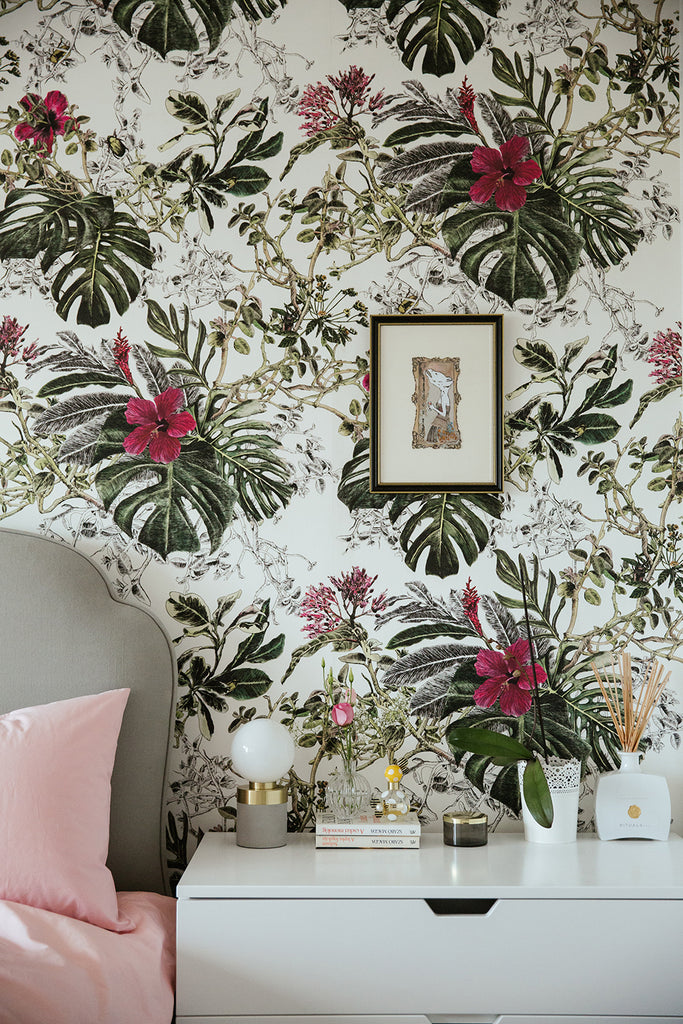 Papel de parede de Sian Zeng Summer Tropical Bloom no quarto