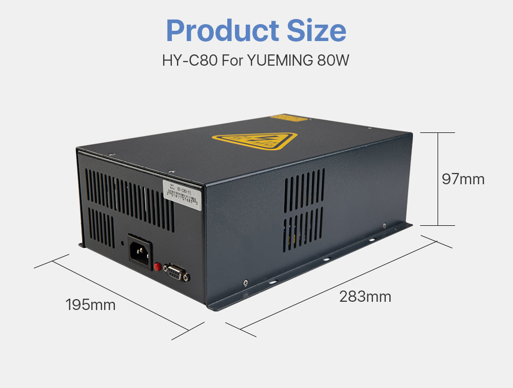 Cloudray 80W CO2 HY-C YueMing Series Power Supply HY-C80 110/220V