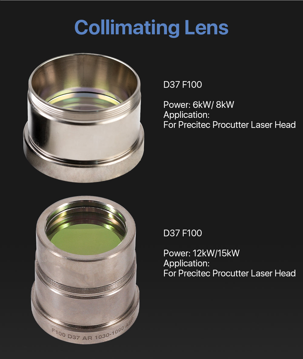 Cloudray Collimating & Focus Lens With Lens Tube For Precitec Procutter Cutting Head