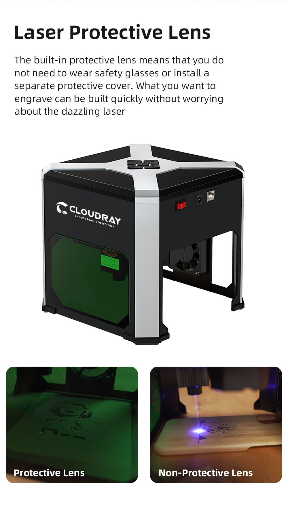 Cloudray 3W Mini machine de gravure laser à diode haute puissance –  Cloudray Laser